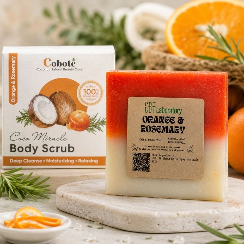 COBOTÉ - Xà phòng cắt cam hương thảo (120g)