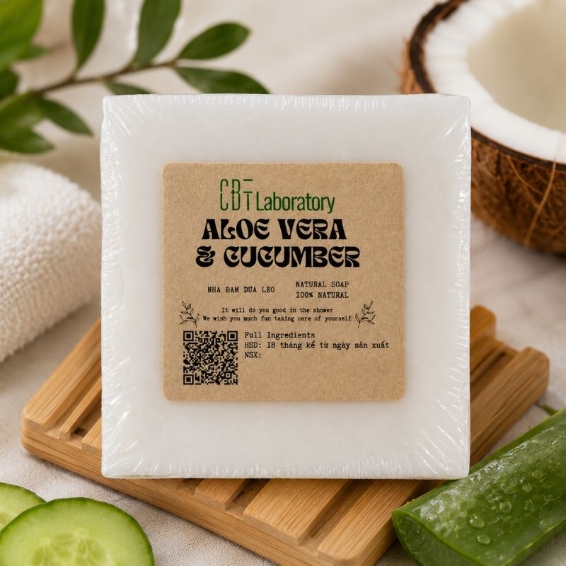 COBOTÉ - Xà phòng cắt nha đam dưa leo (120g)