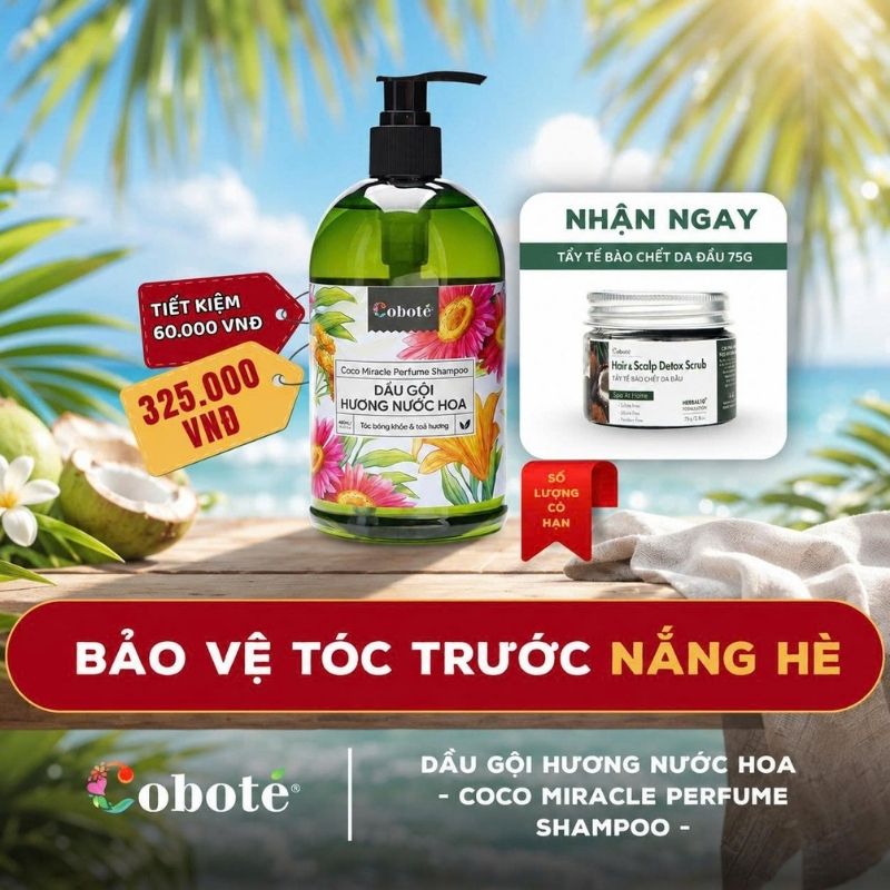 Combo bảo vệ tóc trước nắng hè Coboté 01